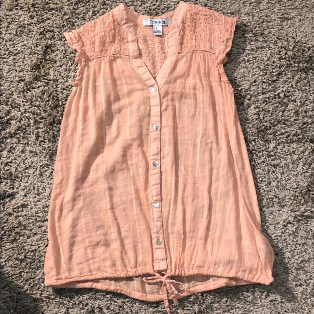 Sleeveless plaid blouse